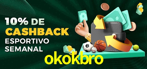 10% de bônus de cashback na okokbro